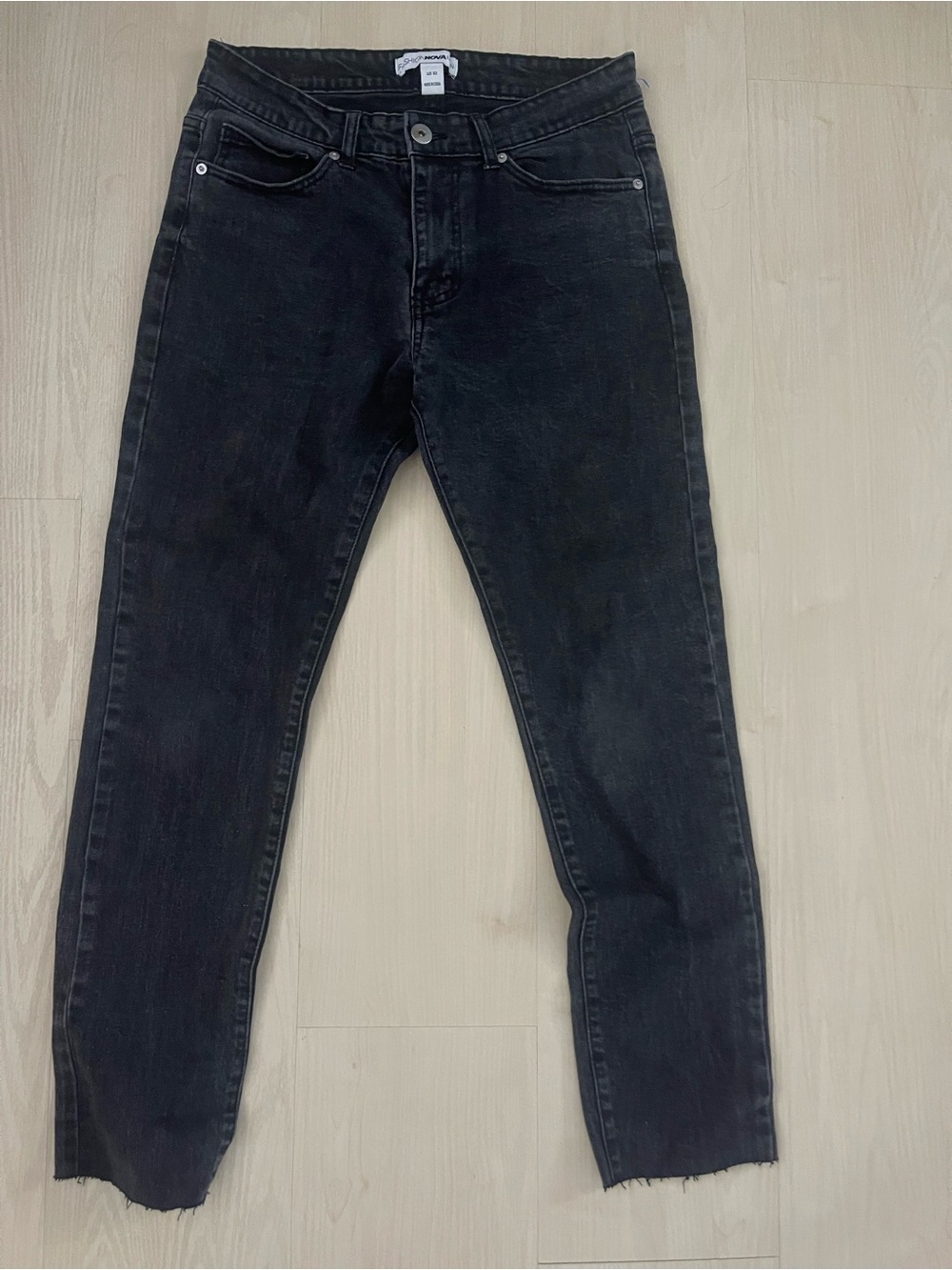 Fashion Nova Men's Slim Straight Black Denim Jeans